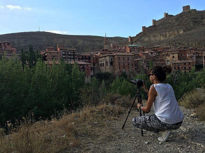 Fotografia general de Albarracin desde el sendero del guadalaviar